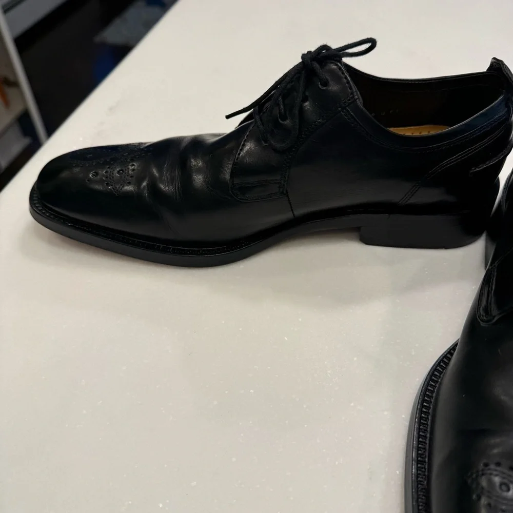 Cole Hann Men’s Modern Classic Oxfords Black Leather Uppers & Soles Size 8M EUC
